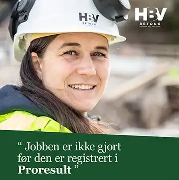 Jobben er ikke gjort før den er registert i Proresult, sier HBV Betong