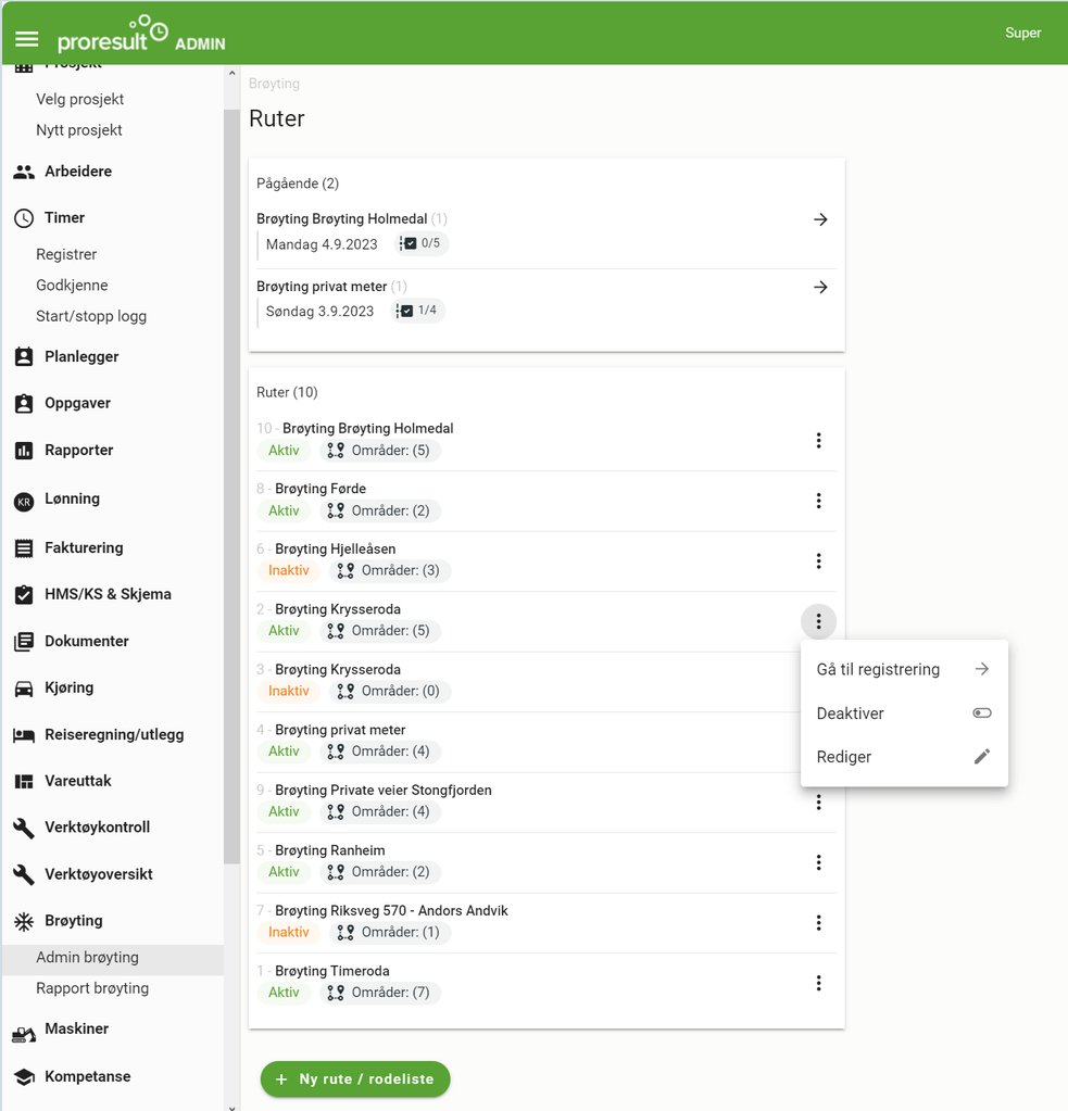 Utført-liste