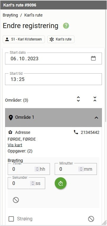 Brøyting og rodeliste*

