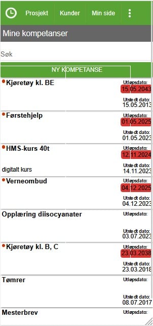 Kompetanseregister
