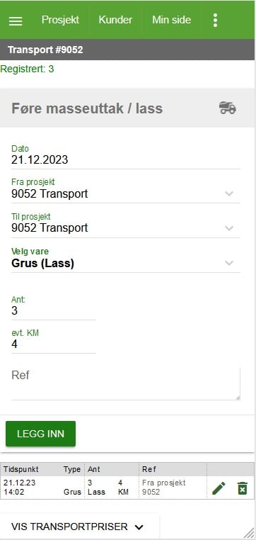 Massekjøring

