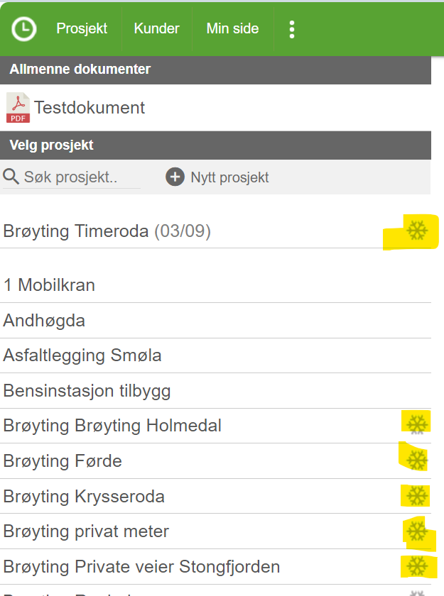 Utført-liste 
