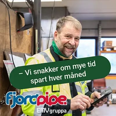 Fjordpipe sparer mye tid hver måned.
