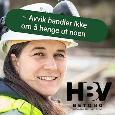 I HBV Betong handler ikke avvik om å henge ut noen.