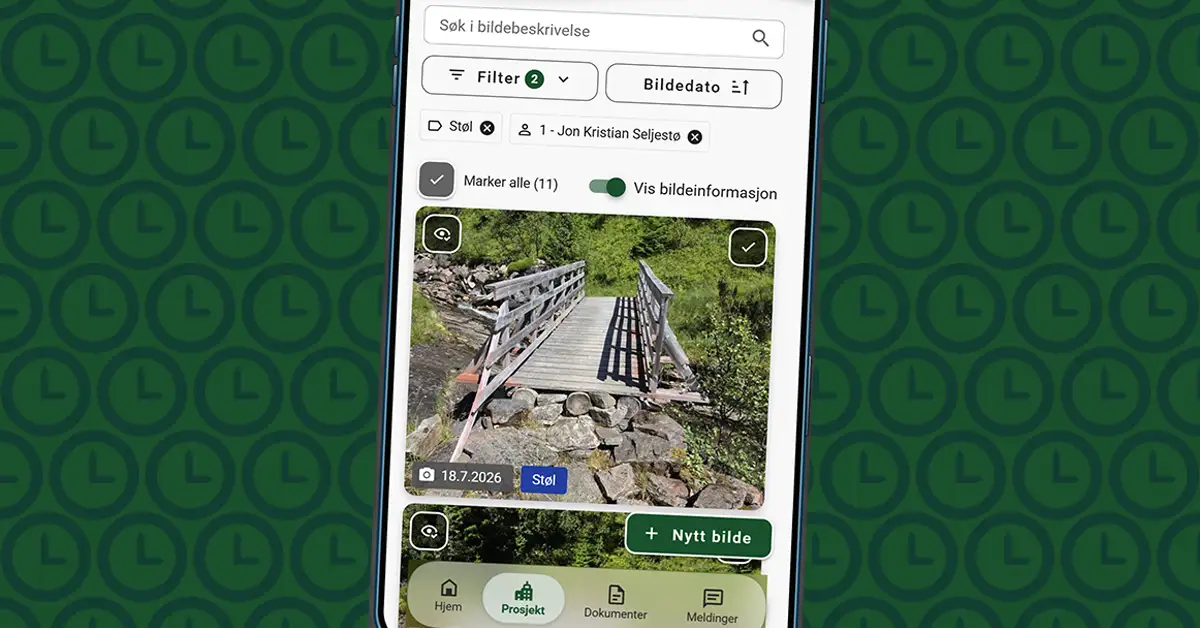 Simulert skjermbilde fra den oppdaterte bildemodulen i Proresult