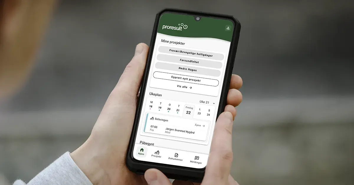 Totalsystemet Proresult fungerer både på mobil og desktop.